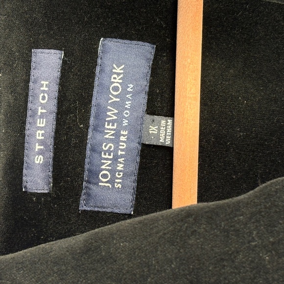 Jones NY Signature Velvet Stretch Zip Jacket 1X Formal Office Holiday Regal - Picture 11 of 16